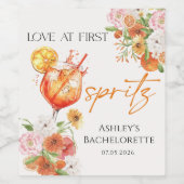 初めてのスプリッツで恋に落ちる 花嫁のシャワー ワインレベル ワインラベル (シングルラベル)