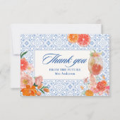 初めてのスプリッツに恋して メディテレーニアンのブライズシャワー サンキューカード (正面)