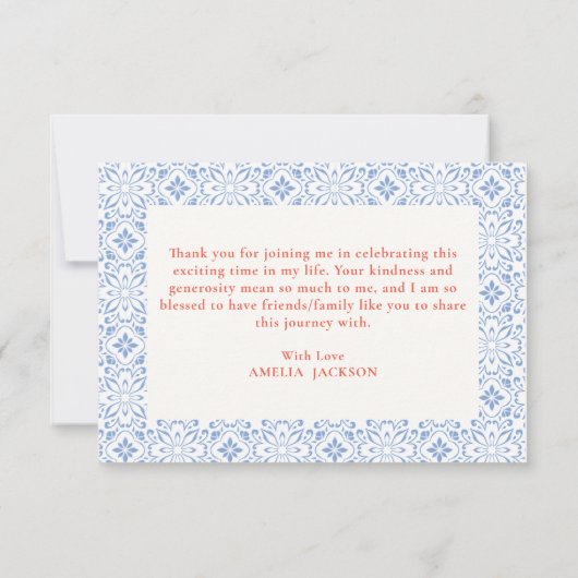 初めてのスプリッツに恋して メディテレーニアンのブライズシャワー サンキューカード (裏面)