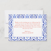 初めてのスプリッツオレンジのウェディングシャワーパーティー サンキューカード (裏面)