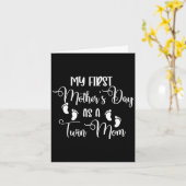 初めてのツインママの母の日 母の日 ツイン カード (黄色い花)