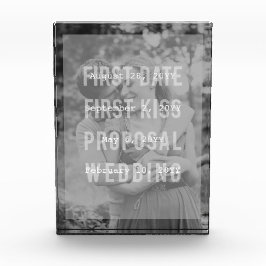 初めてのデート 初めてのキス プロポーズ 結婚式の日付 フォトブロック