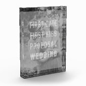 初めてのデート　初めてのキス　プロポーズ　結婚式の日付 フォトブロック (左)