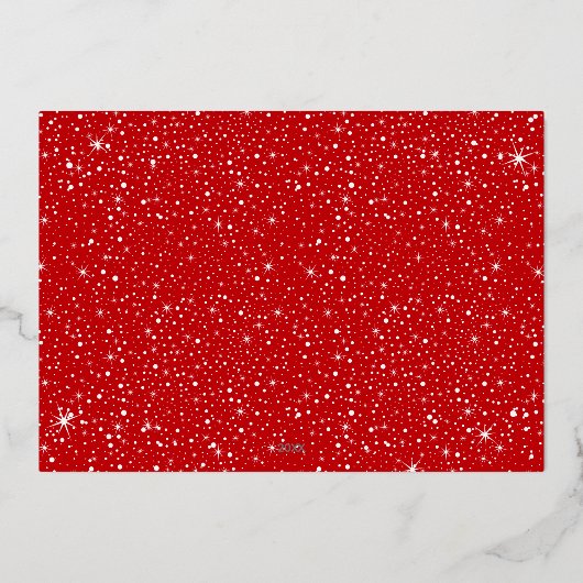 初めてのノエル 赤ちゃんの初めてのクリスマス写真 箔シーズンカード (裏面)