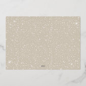 初めてのノエル 赤ちゃんの初めてのクリスマス写真 箔シーズンカード (裏面)