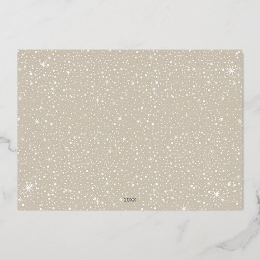 初めてのノエル 赤ちゃんの初めてのクリスマス写真 箔シーズンカード (裏面)