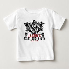 初めてのノックアウトボクシング バースデーパーティー ベビーTシャツ