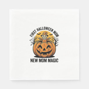初めてのハロウィンママ ビンテージカボチャ コウモリTシャツ_1 スタンダードランチョンナプキン
