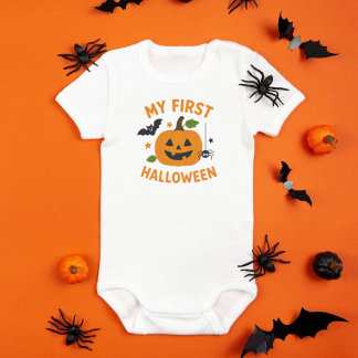 初めてのハロウィン かわいい赤ちゃんロンパース | 新生児  ベビーボディスーツ