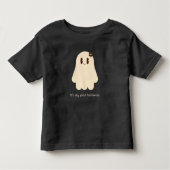 初めてのハロウィーンかわいい幽霊 トドラーTシャツ (正面)