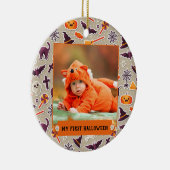 初めてのハロウィーン写真 セラミックオーナメント (右)