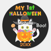 初めてのハロウィーン幽霊猫