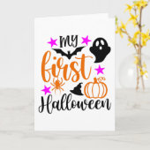 初めてのハロウィーン カード (黄色い花)