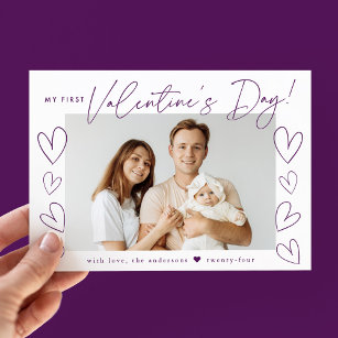 初めてのバレンタインデー紫の台本の写真 シーズンカード