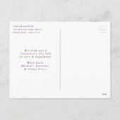 初めてのバレンタインデー紫の台本の写真 シーズンポストカード (裏面)