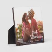 初めてのバレンタインデー記念 ミニマル カップル フォト フォトプラーク (正面)