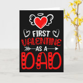 初めてのバレンタイン　パパのハート　新しいお父さんのバレンタイン カード (黄色い花)