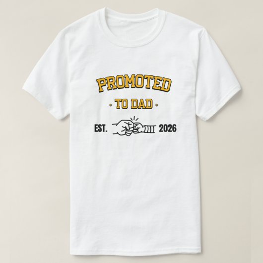 初めてのパパに昇格 Tシャツ (デザイン正面)