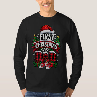 初めてのパパのクリスマス - かわいい新米パパ Tシャツ