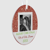 初めてのフォトオーナメントクカスタムリスマス オーナメント (正面)
