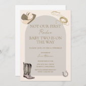 初めてのベイビーシャワーじゃないよ！ベイビースプリンカル招待状 招待状 (正面/裏面)