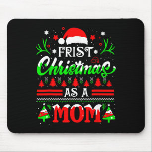 初めてのママとしてのクリスマス 楽しい新米ママのクリスマスマッチ マウスパッド