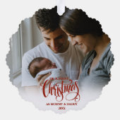 初めてのママとパパ オーナメントカード (裏面)