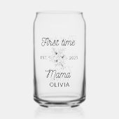 初めてのママ新しいママプレゼント母の日 ガラス缶 (正面)