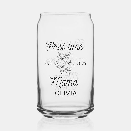 初めてのママ新しいママプレゼント母の日 ガラス缶 (裏面)