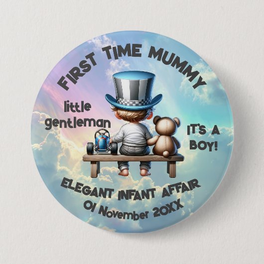 初めてのミイラ – 男の子だ | 缶バッジ (正面)