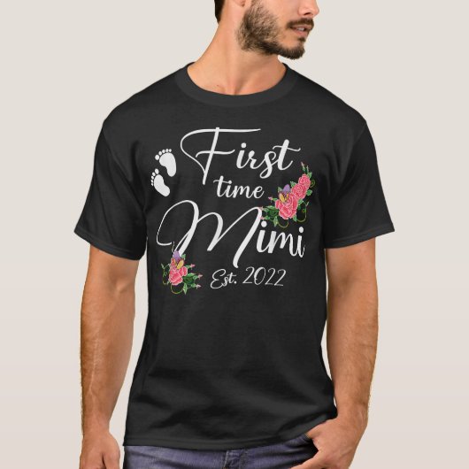 初めてのミミ 2022 年母の日フラワー Tシャツ (正面)
