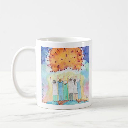 初めてのライナーのマグへの感謝 コーヒーマグカップ (左)