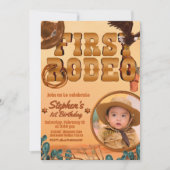 初めてのロデオと写真 招待状 (正面)