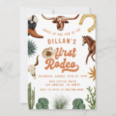 初めてのロデオカウボーイ誕生日 招待状 (正面)