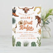 初めてのロデオカウボーイ誕生日 招待状 (スタンド正面)
