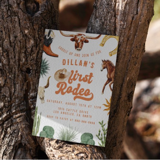 初めてのロデオカウボーイ誕生日 招待状