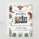 初めてのロデオカウボーイ誕生日 招待状 (正面)