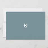 初めてのロデオカウボーイ ワイルドウェスト 初誕生日写真 招待状 (裏面)