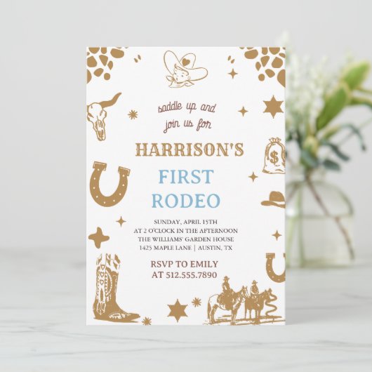 初めてのロデオ招待状 わが子の初めてのロデオ 招待状 (スタンド正面)