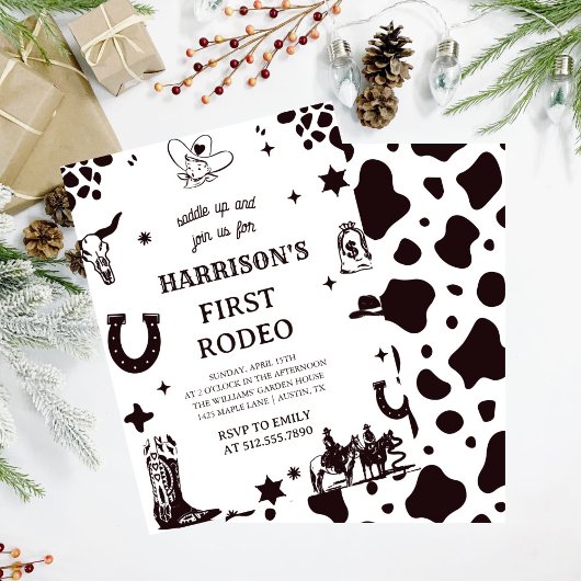 初めてのロデオ招待状 私の最初のロデオ招待状 招待状