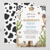 初めてのロデオ招待状 私の最初のロデオ招待状 招待状 (正面/裏面)