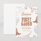 初めてのロデオ誕生日招待状カウボーイ・パーティー 招待状 (正面/裏面)