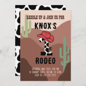 初めてのロデオ誕生日招待状 招待状 (正面/裏面)