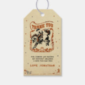 初めてのロデオ ウェスタンカウボーイ誕生日ありがとう ギフトタグ (正面)