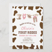 初めてのロデオ ウェスタンカウボーイ ファーストバースデー招待状 招待状 (正面)