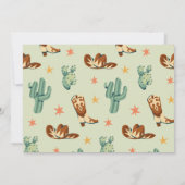 初めてのロデオ ワイルドウェスト ボーイ 1歳の誕生日写真 招待状 (裏面)