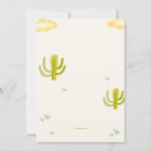 初めてのロデオ 招待状 (裏面)