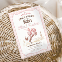 初めてのロデオ 1歳の誕生日 ピンク ウエスタン