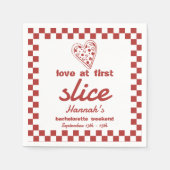初めての一口で恋に落ちる ラストスライス ピザ バチェロレッテ スタンダードカクテルナプキン (正面)