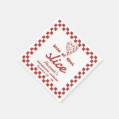 初めての一口で恋に落ちる ラストスライス ピザ バチェロレッテ スタンダードカクテルナプキン (角)